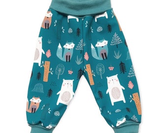 Pump pants softshell softshell pants outdoor pants baby child forest animals petrol size. 74 - Size 128