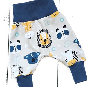 Pumphose Babyhose Hose Baggy Baby Kind Lustige Tiere Blau Gr. 56 Gr. 98 Bild 1