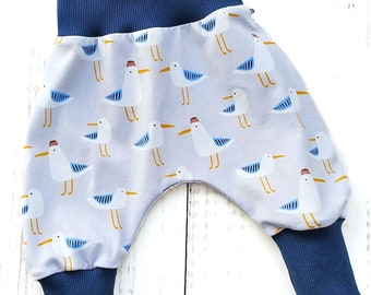 Pump pants baby pants baggy baby child funny seagulls size. 56 - Size 98