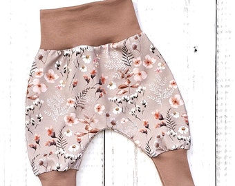 Pantalon à pompe pantalon bébé pantalon bébé enfant garçon fille fleurs taille. 56 - Taille 98