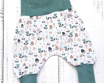 Pantalon à pompe bébé pantalon bébé enfant fille taille petites fleurs. 56 - Taille 98