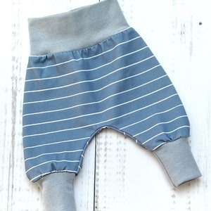 Pumphose Babyhose Hose Baby Kind Junge Mädchen Streifen Blau Gr. 56 Gr. 98 Bild 1