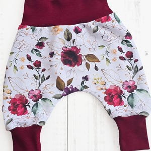 Pumphose Babyhose Hose Baby Kind  Mädchen Rosenrot Gr. 56 - Gr. 98