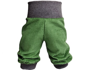 Pump pants baby child wide cord Kiwi size. 68 - Size 122