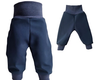 Pumphose Softshell Outdoorhose Baby Kind Dunkelblau Gr. 74 - Gr. 134