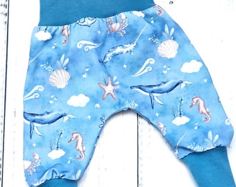 Pumphose Babyhose Hose Baby Kind  Im Meer Gr. 56 - Gr. 116