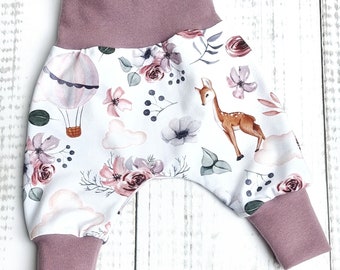 Pumphose Babyhose Hose Baby Kind Junge Mädchen Rehe Gr. 56 - Gr. 98