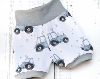 Short Pants Shorts Baby Child Boy Girl Tractor White Size 56 - Size 140