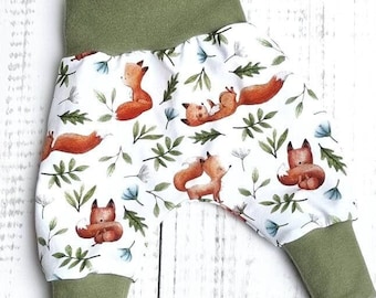 Pump pants baby pants pants baby child boy girl little fox size. 56 - Size 98