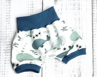 Short pants baby child boy girl whales size. 56 - Size 104