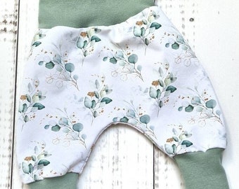 Pump pants baby pants pants baby child girl eucalyptus size. 56 - Size 98