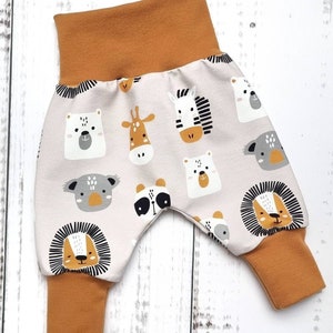 Pantalon à pompe pantalon bébé pantalon bébé enfant garçon fille animaux rigolos taille. 56 Taille 98 image 1