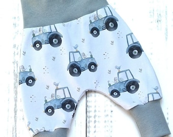 Pump pants baby pants pants baby child boy girl tractor white size. 56 - Size 98