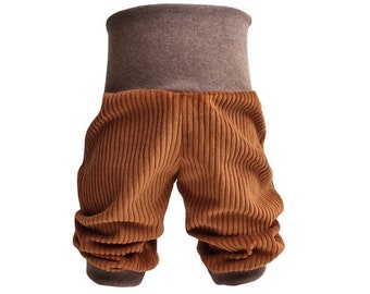 Pumphose bébé enfant large velours côtelé taille marron clair. 68 - Taille 122