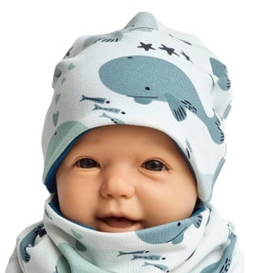 Mütze Beanie Loop Baby Kind Wale
