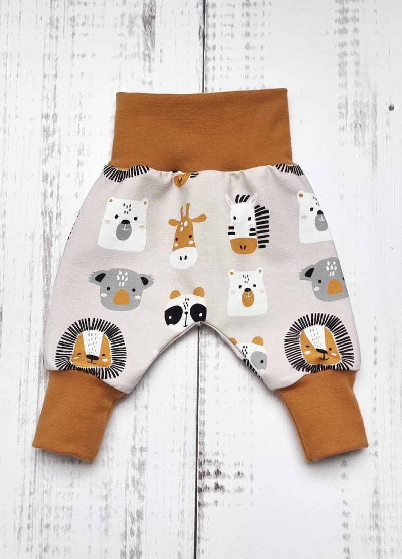 Pantalon à pompe pantalon bébé pantalon bébé enfant garçon fille animaux rigolos taille. 56 Taille 98 image 2