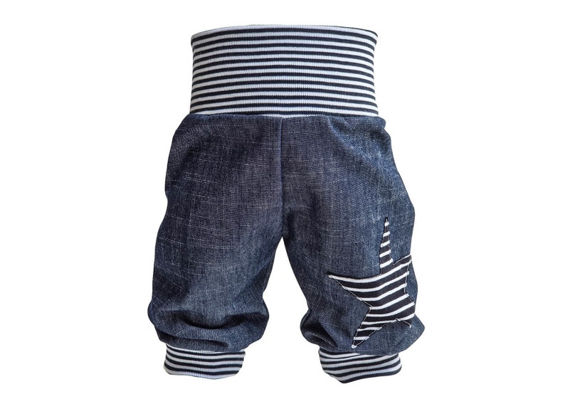 Pumphose Hose Baby Kind Junge Mädchen Jeans Stern Gr. 68 Gr. 116 Bild 1