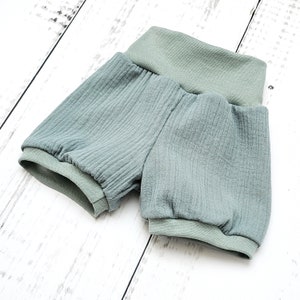 Pumphose Kurze Hose Musselin Mint Baby Kind Gr.56 Gr.116 Bild 5