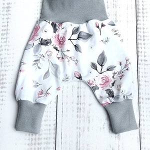 Pump pants baby pants pants baby child girl flowers size. 56 Size 98 image 2