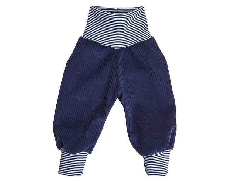 Pump pants baby child wide cord dark blue size. 68 Size 122 image 2