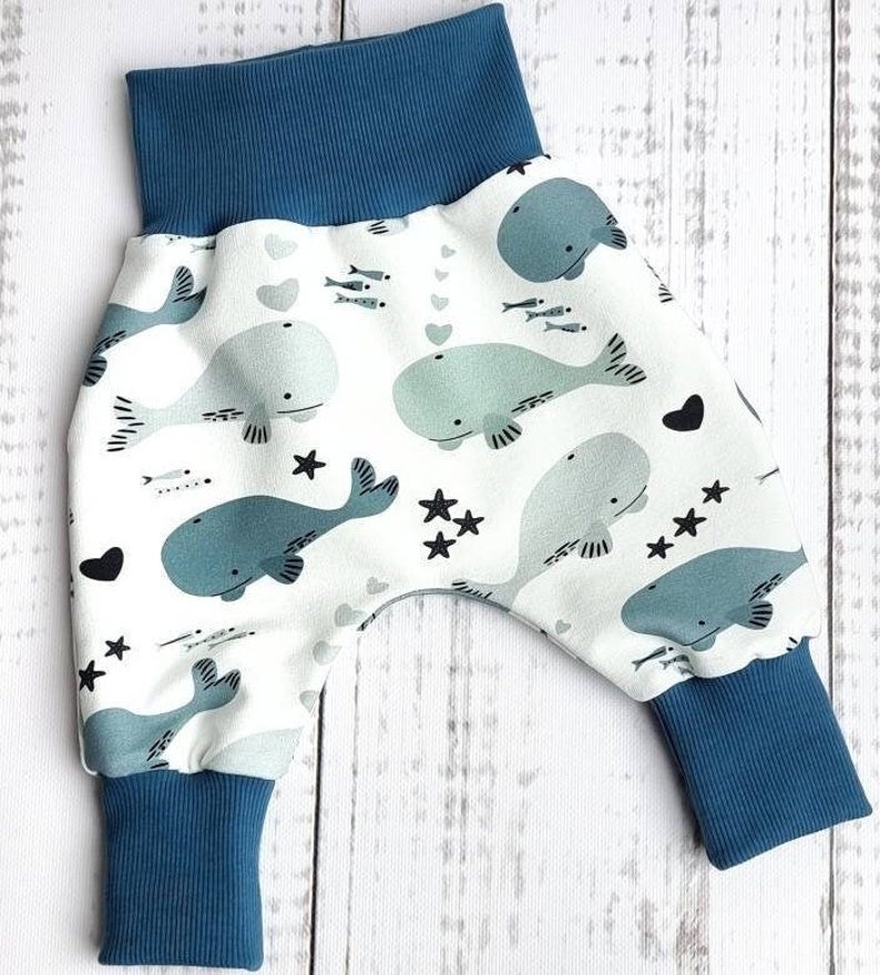 Pump pants baby boy girl whales size. 56 Size 98 image 1