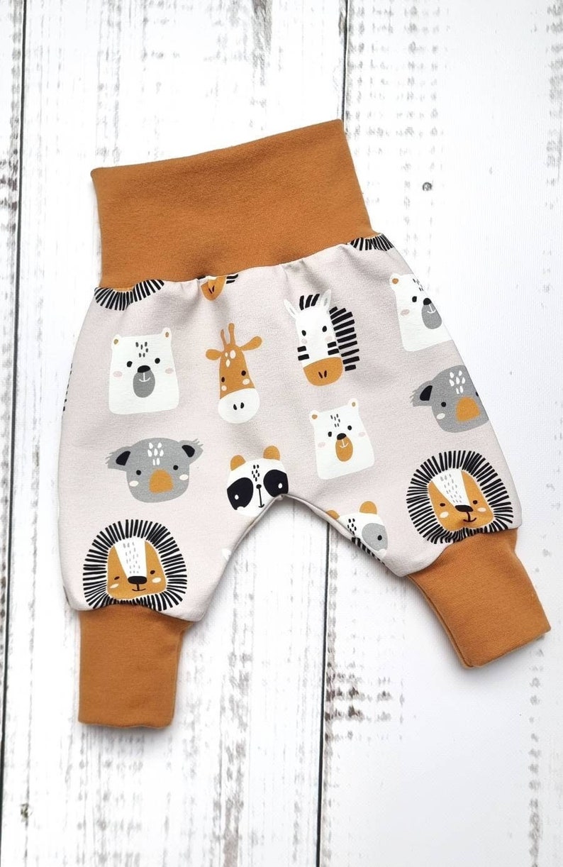 Pantalon à pompe pantalon bébé pantalon bébé enfant garçon fille animaux rigolos taille. 56 Taille 98 image 1