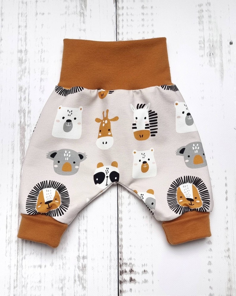 Pantalon à pompe pantalon bébé pantalon bébé enfant garçon fille animaux rigolos taille. 56 Taille 98 image 3