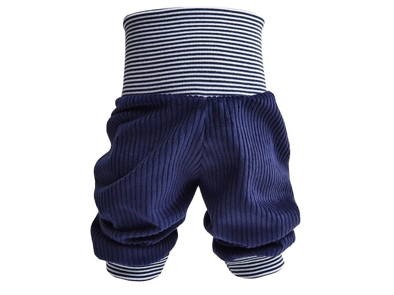 Pump pants baby child wide cord dark blue size. 68 Size 122 image 1