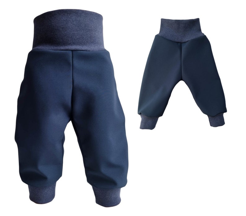 Pumphose Softshell Outdoorhose Baby Kind Dunkelblau Gr. 74 Gr. 134 Bild 1