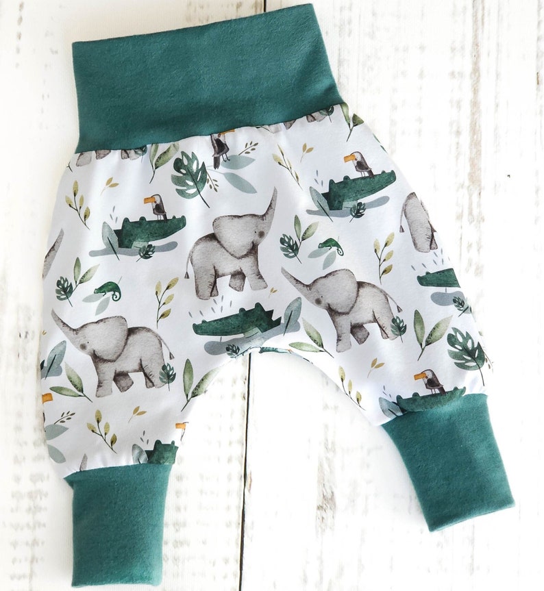 Pump pants baby pants pants baby child jungle white size. 56 Size 116 image 1