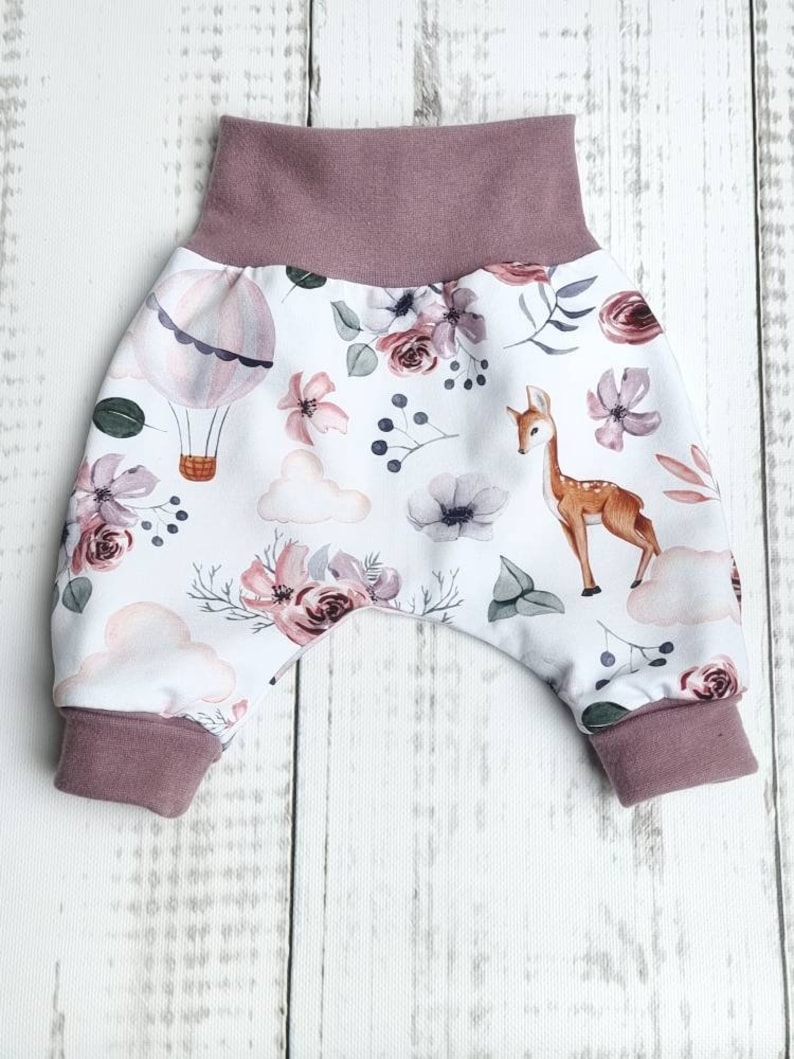 Pumphose Babyhose Hose Baby Kind Junge Mädchen Rehe Gr. 56 Gr. 98 Bild 3