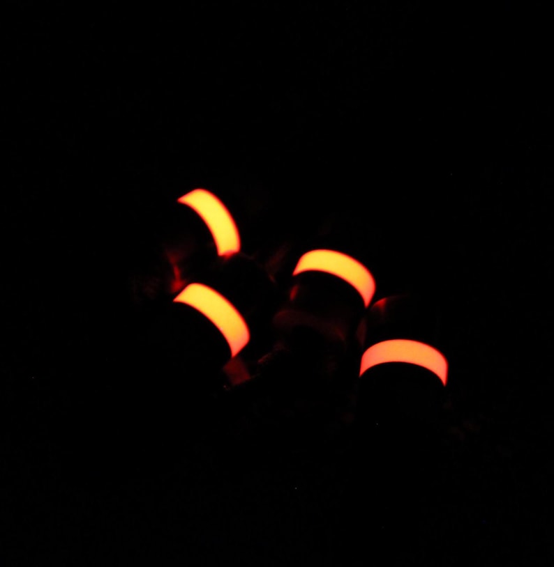 Lanyard Bead Halloween 2024 Zombie Carvex, Black Canvas Micarta, Red