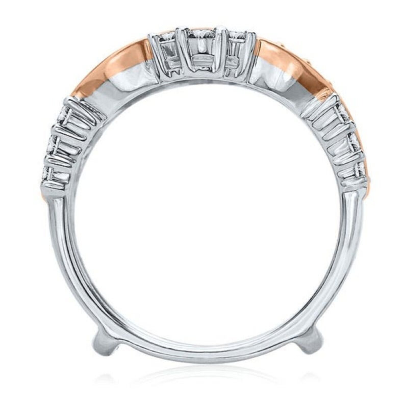 14k Two Tone Gold Plated Sterling Silver 0.50 Ct Simulated Etsy UK