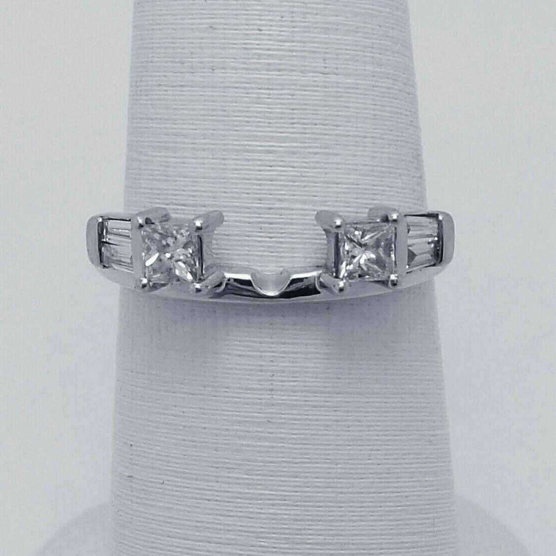 1.00 Ct Princess & Baguette Cut Diamond Enhancer Wedding