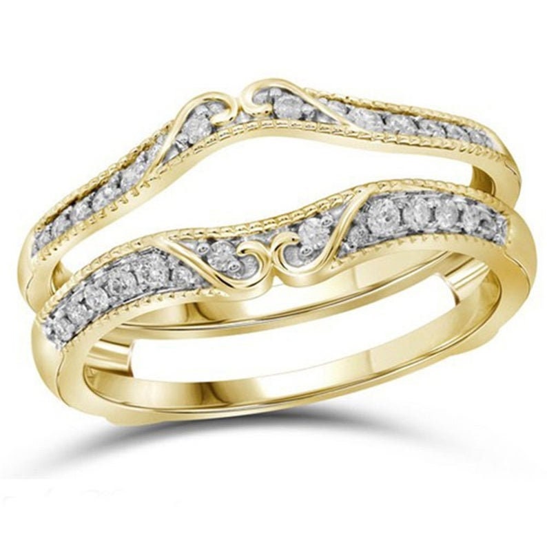 14K Yellow Gold Ring Guard Rings on Sale