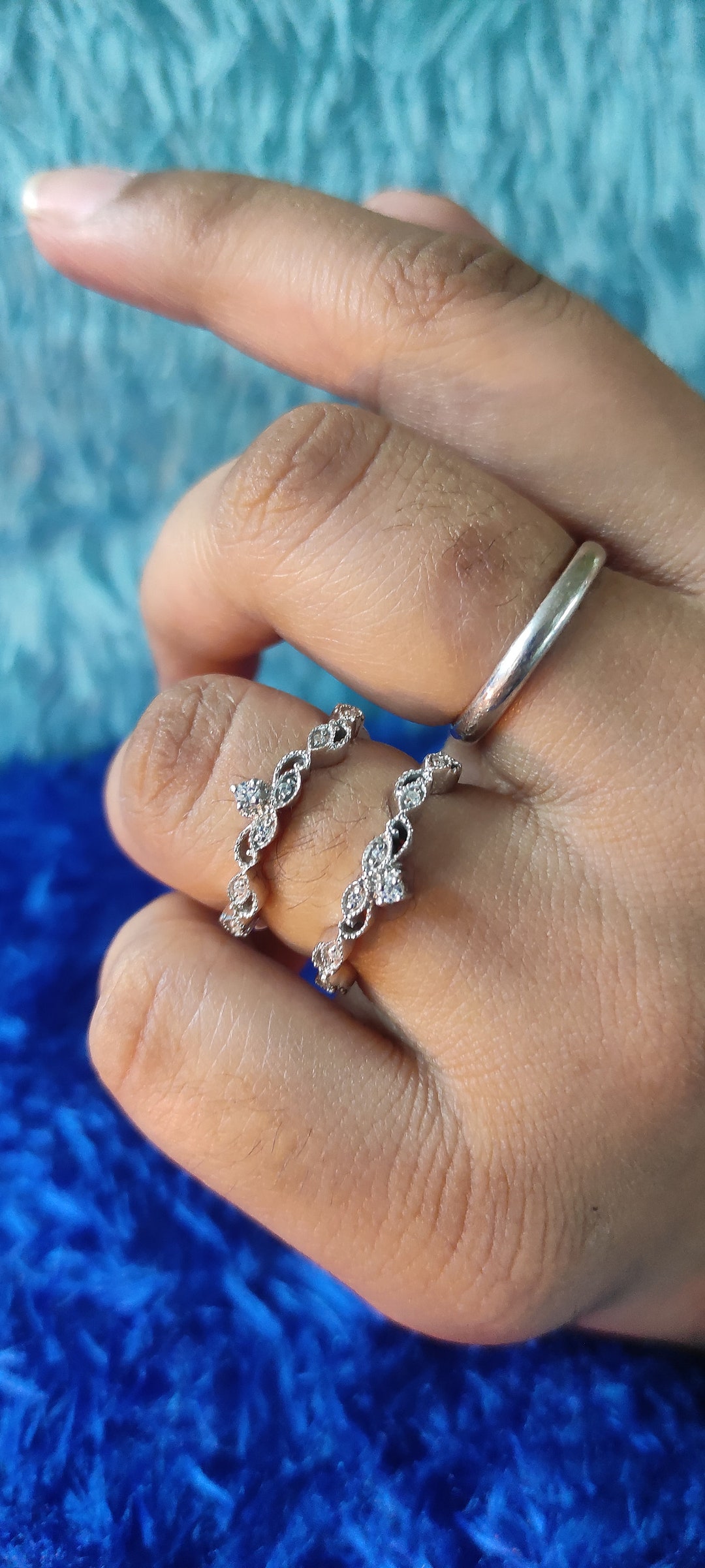 1.00ct Art Deco Vintage Enhancer Engagement Ring Guard 14K Etsy