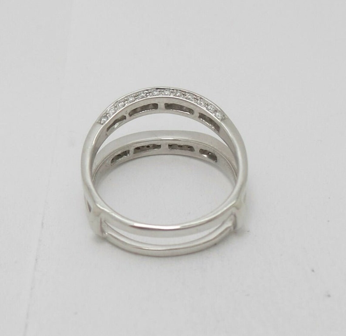 0.75 Ct Princess Cut Diamond Enhancer Guard Wrap Band Ring 14K - Etsy