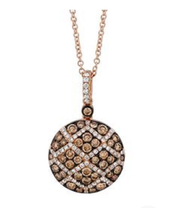 1 Ct Chocolate Diamond Necklace 14k 