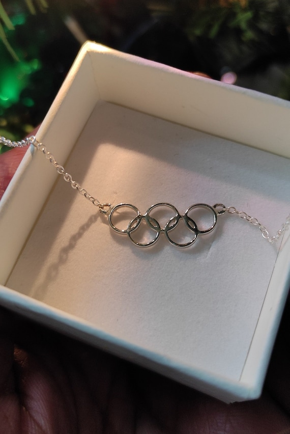 Olympic Rings Necklaceolympic Necklacesport Necklacesport Etsy
