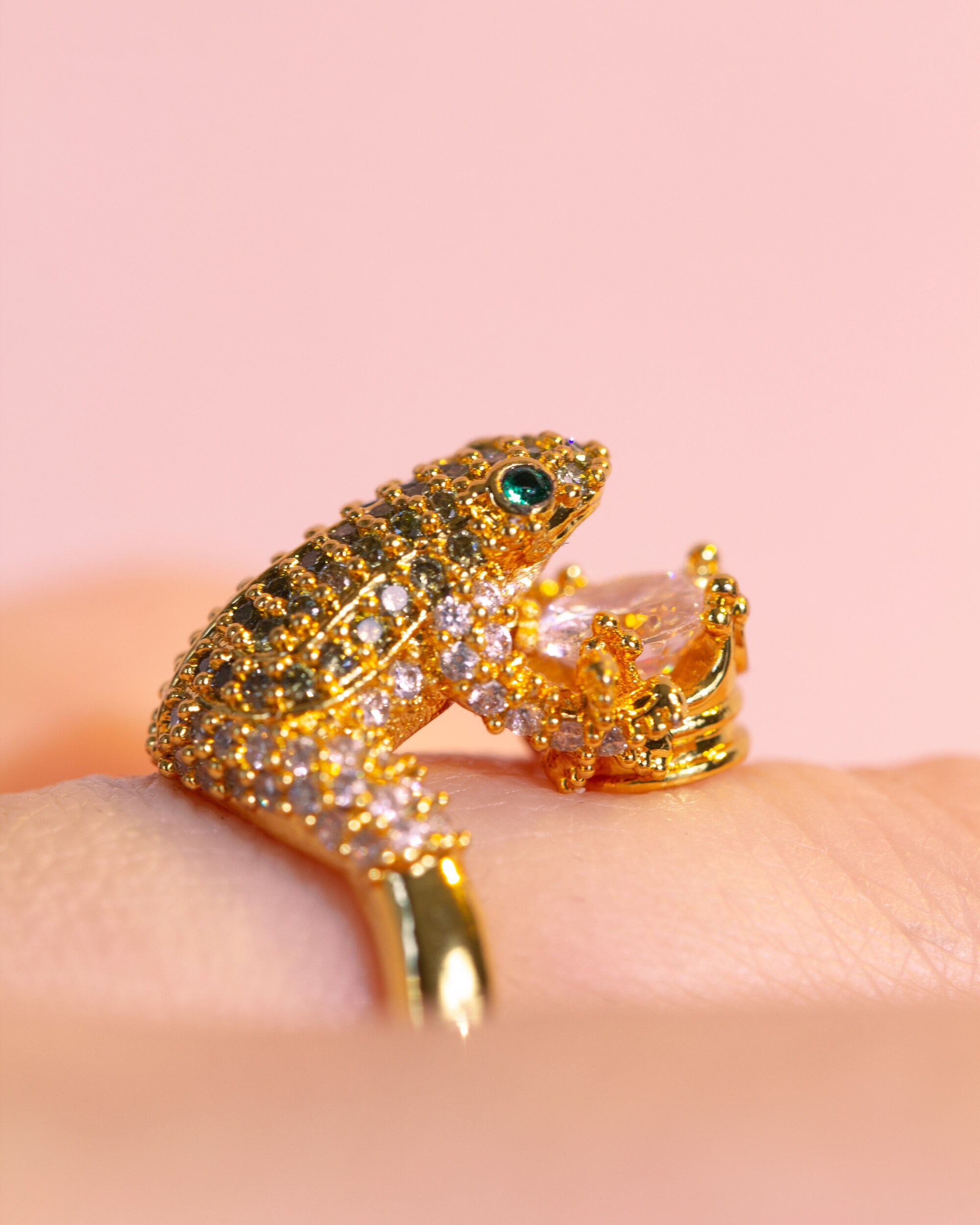 Diamond sale frog ring