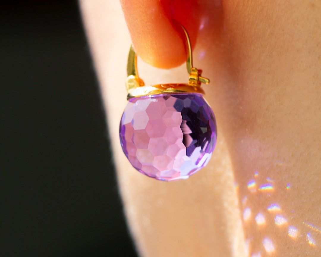 Jane Earring in Lilac Crystal
