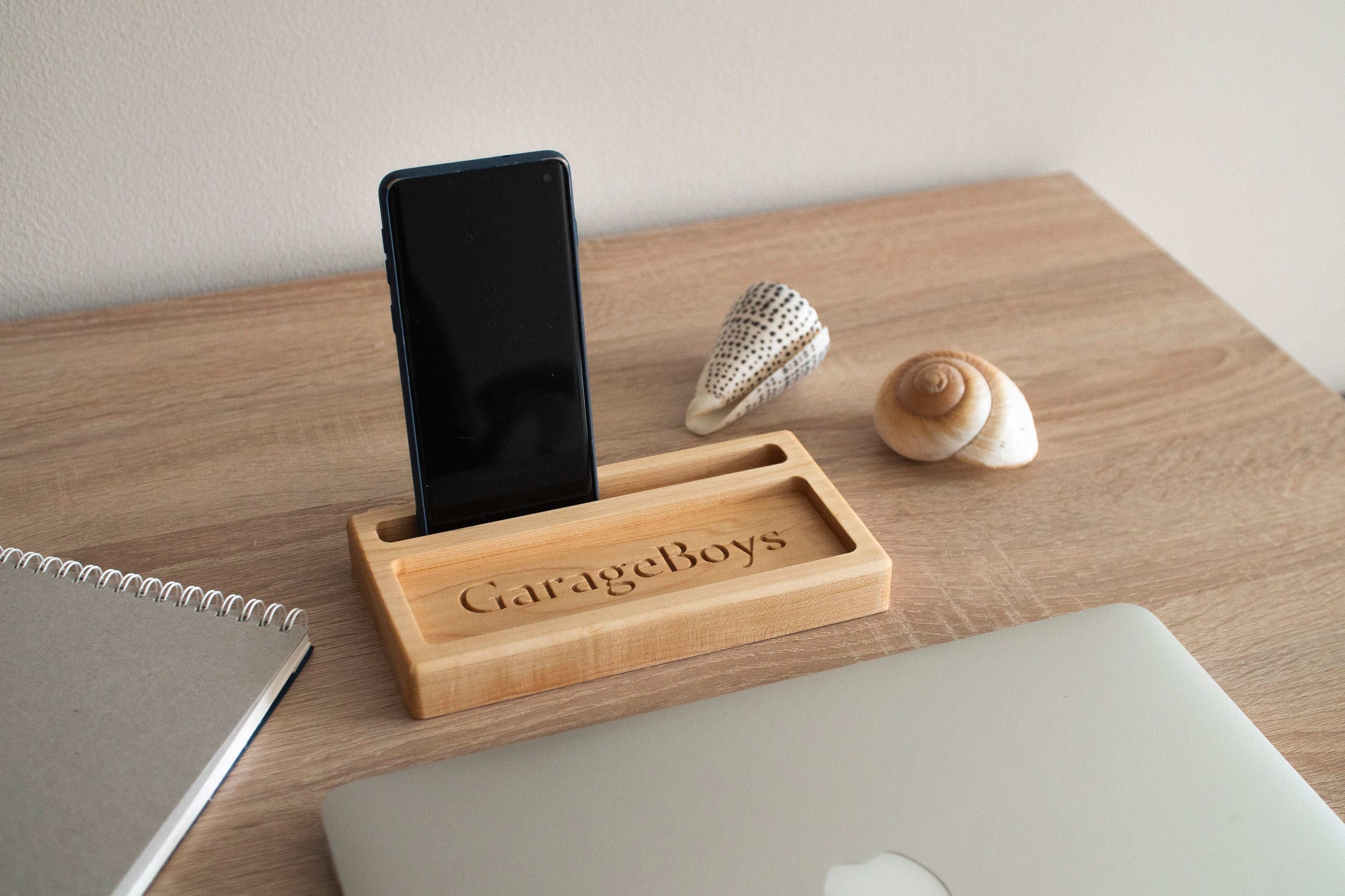 Personalized Wooden Phone Holder / Desk Organizer / Gift for Etsy UK