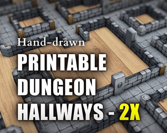 Full Color Printable Dungeon Tiles D&D/ Ttrpg (Instant Download) - Etsy