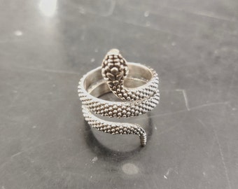 Schlange Ring, Schlange Ring, Kobra Ring, Punk Ring, Grunge Ring, Goth Ring, zierlicher Ring, offener Ring, 925 Silber Schlange Ring, Wickelring,