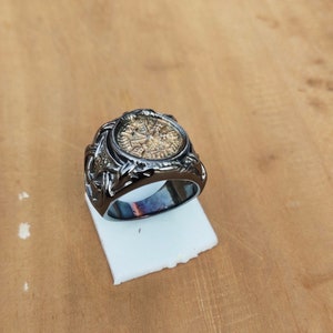 Ring for men,925 Silver Signet Ring, Norse Jewelry, Viking Ring with Symbols, Norse Ring with Ornament, Handcrafted Norse Jewelry