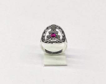 Handmade Eiffel Tower 925 Sterling Silver Ring: Unisex Statement Jewelry