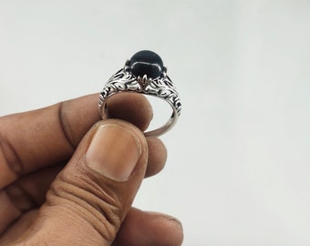 christmas giftGenuine Black Onyx Ring, Black Onyx Silver Ring, Black Onyx , Black Onyx Statement Ring, Boho 925 Silver Ring, Black Ring,