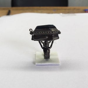 Black Onyx Coffin Locket Ring, Skeleton Coffin Ring, Snake Ring, Compartment Locket Box Ring, Handmade Locket Ring, Boho Gift for Her,