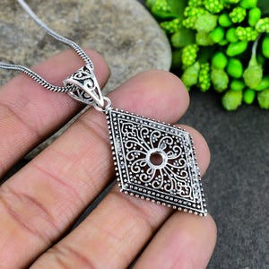 925 Sterling Silver Pendant Sterling Silver, Unique Handmade Necklace, Gift for Her, Gift for Mom, Boho Necklace for Women, Gift Items”