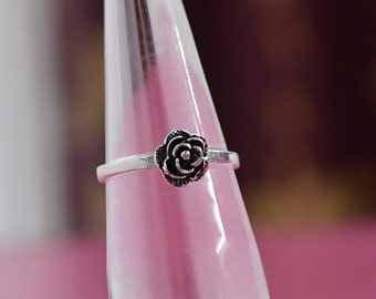 christmas giftRose Ring ,925 Sterling Silver Handmade Ring , women ring , rock boho statement fashion style handmade collection gift for her